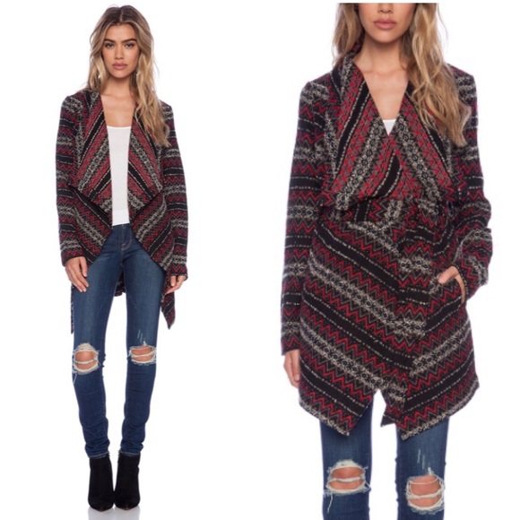 Jack by BB Dakota Sweaters - •Jack by BB Dakota• Brendi Drapey Patterned Coat